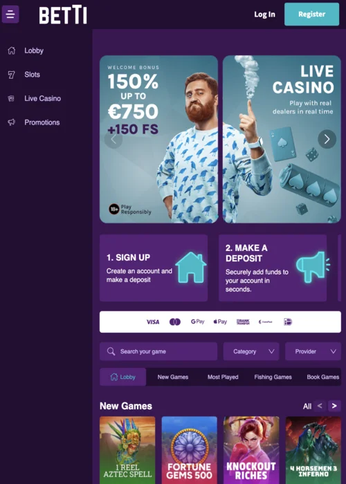 Offers Betti Casino<